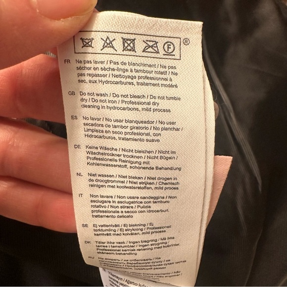 Maje Faux Shearling Padded Quilted Jacket Coat Colorblock Hoodie Sz 1 Oversized - Picture 14 of 16